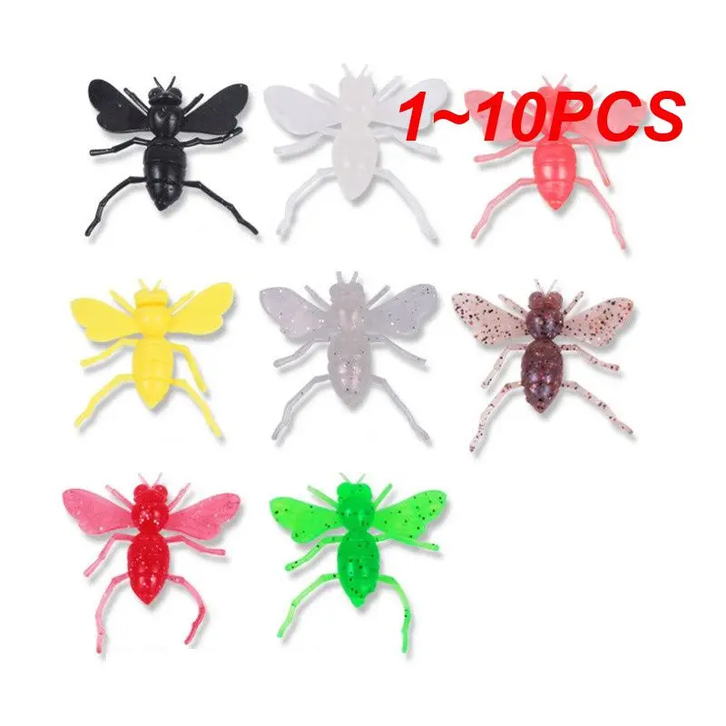 

1~10PCS Luya Fish 1.6g Attract Fish Bright Colors Fragrance Lures Fish Flexible Fish Accessories Fishing Bait Bee Soft Bait