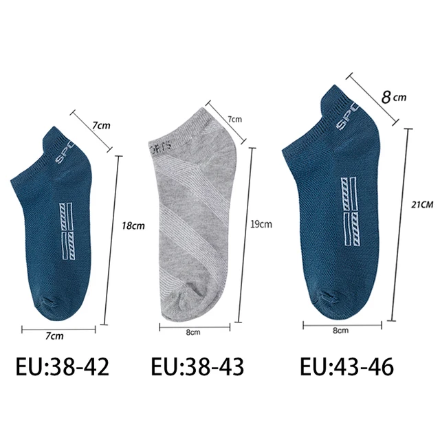 5 Pairs/Lot High Quality Men Ankle Socks Breathable Cotton Sports Mesh Casual Athletic Thin Cut Short Sokken Plus Size 6