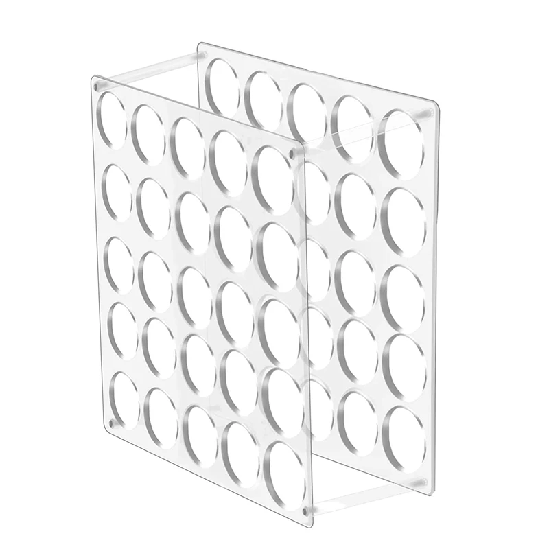 

Vinyl Roll Storage Rack With 25 Holes, Vinyl Roll Holder For Craft Room, 12Inch X 12Inch, 2Inch Holes