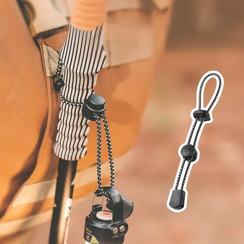 

1pc Outdoor Hiking Bag Hanging Buckle Hiking Pole Rope Buckle Fixed Elastic Rope Binding Backpack Buckle