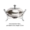 Food Warmer Quick Heating Cooking Pot with Lid Camping Alcohol Stove Hot Pot for Kitchen Party Noodles, Egg Restaurant Household 6