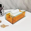 Colorful Acrylic Drawer Tissue Box Luxury Desktop Transparent Rainbow Napkin Box Ins Style Home Creative Bathroom Storage 6