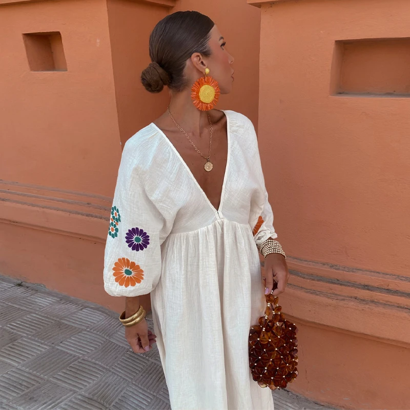 Vestido Linho Midi Decote V, Pronta Entrega, Em Alta, Vestido de Linho elegante