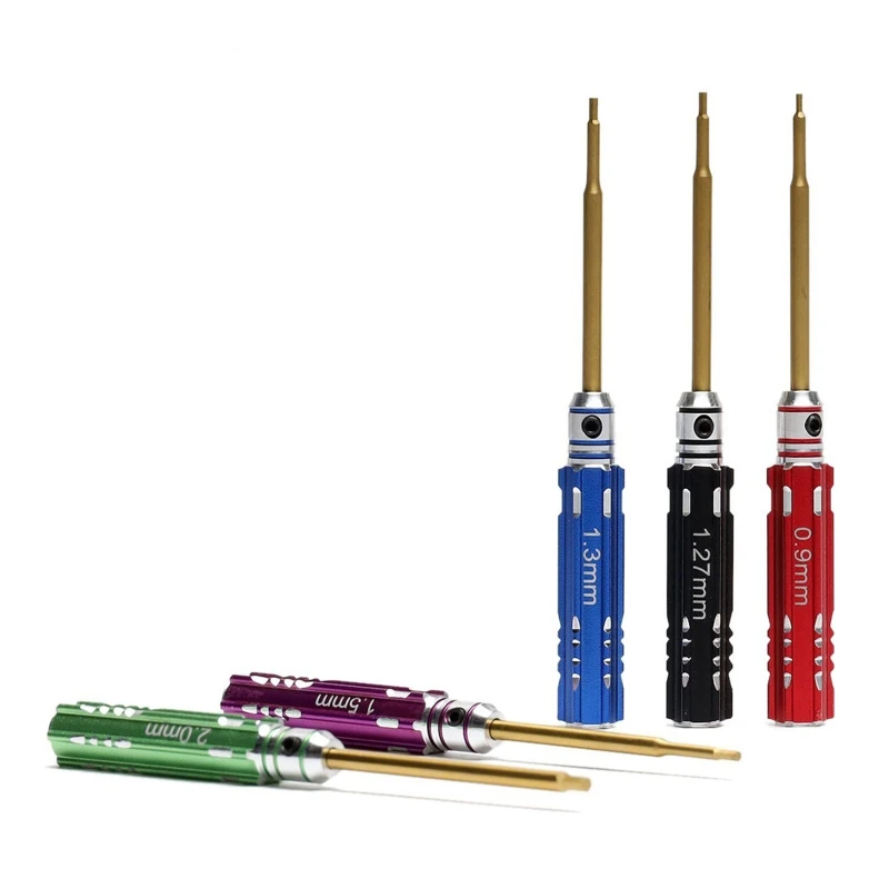 미니 0.9mm 1.27mm 1.3mm 1.5mm 2.0mm 육각 스크류 드라이버 세트 크롤러 트럭 내구성에 사용되는 HSS 육각 드라이버