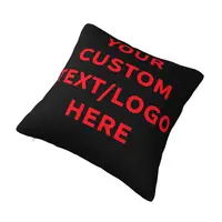 Custom Fashion Your Custom Text Logo Photo Here Cushion Covers 40x40cm Polyester Pillow for Sofa Square Pillowcase 2