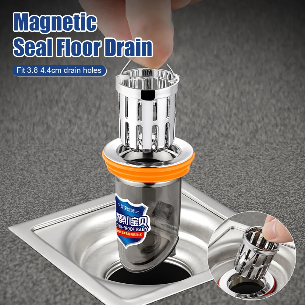 

Gravity-Induction Floor Drain-Core Toilet Deodorant Anti-Odor No Smell Bathroom Toilet Sewer Shower Drain for Kitchen Bathroom