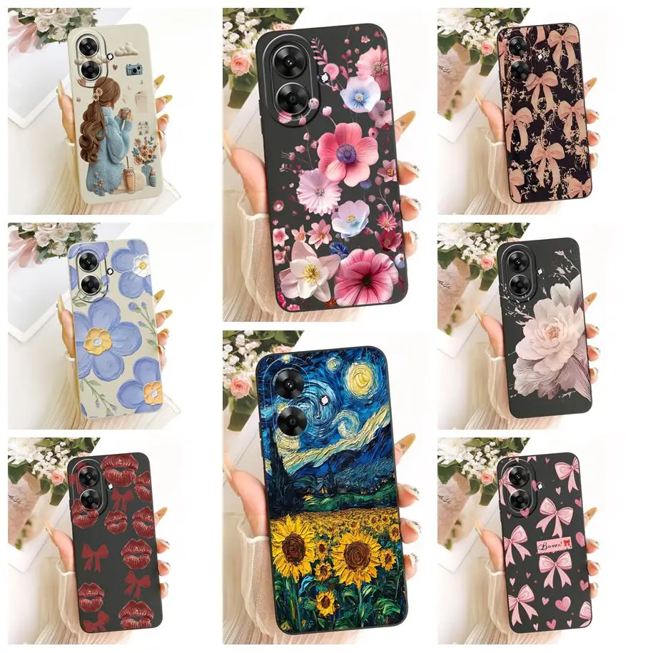 Fashion Flower Pretty Girls Soft Silicone Phone Cover