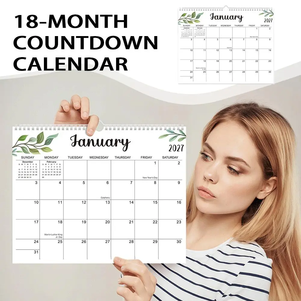 Calendario da parete 2027, agenda mensile dal gennaio 2026 al giugno 2027, per la pianificazione quotidiana, calendario impermeabile da appendere