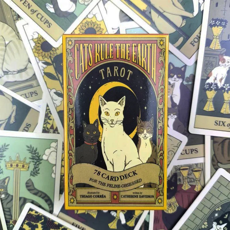 Cats Rule the Earth: High-Quality Tarot Card Deck for Parties and Multiplayer Fun