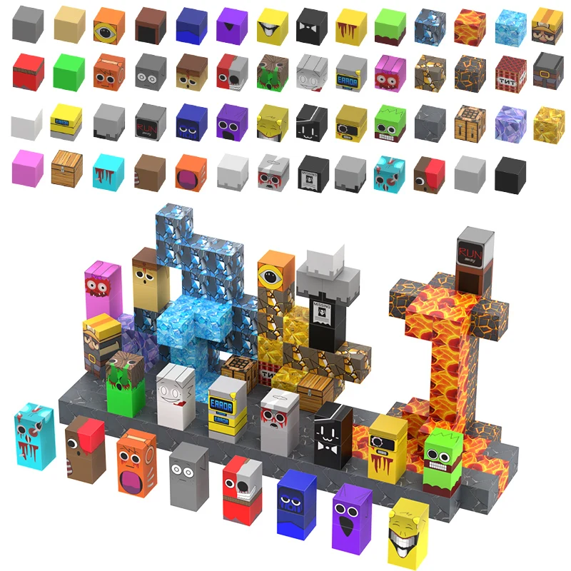 Sprunki Figures Magnetic Blocks Toys