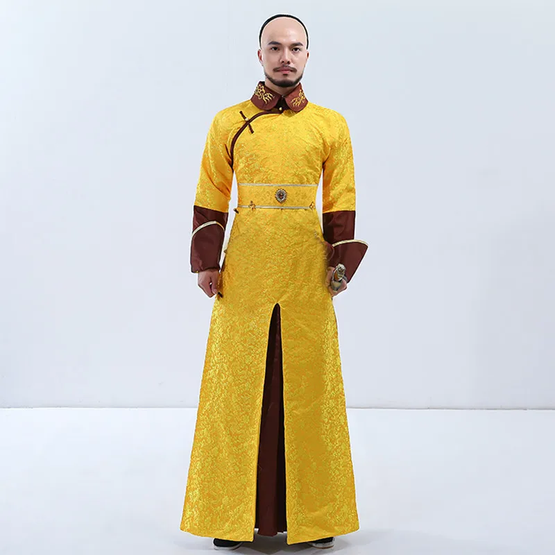 

Qing Dynasty Emperor Costume For Men Chinese Ancient Prince Clothing Long Robe Halloween Carnival Cosplay Clothes Movie Play