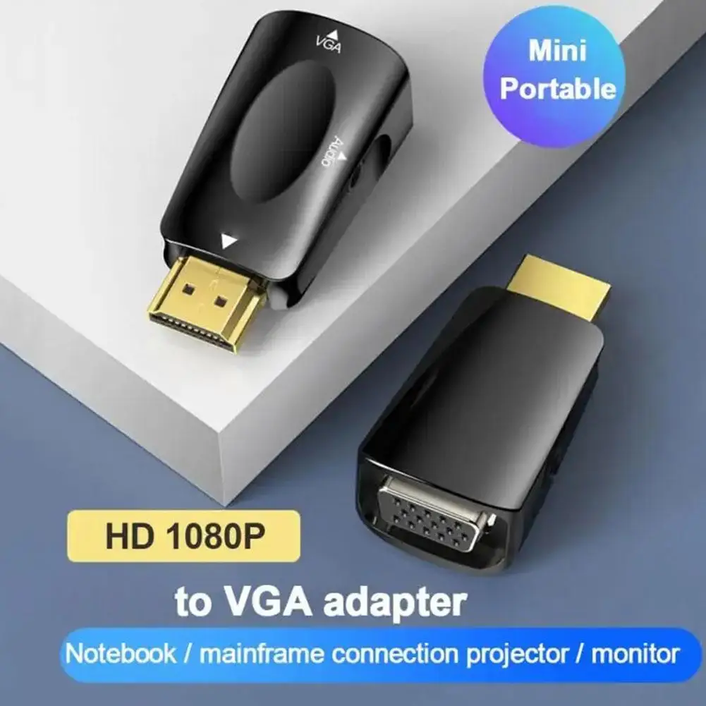 Совместим с кабелем преобразователя высокой четкости игровая консоль HDMI штекер пара основной аудиокабель HDMI в VGA головка