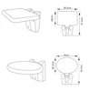 Bathroom Shower Wall Mounted Seat Folding Stool Entrance Door Changing Shoes Chair 6