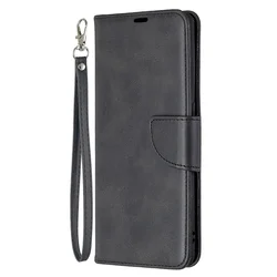 Luxury Genuine Leather Wallet Flip Case - Premium Smartphone Cover for Oppo Find X2 Neo (Black)