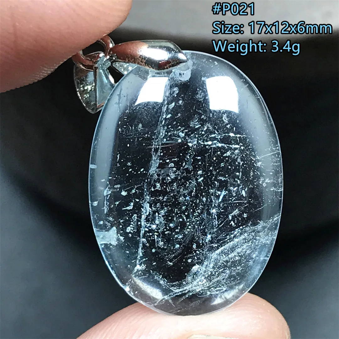 

Natural Blue Topaz Stone Pendant Jewelry For Women Men Clear Quartz Brazil Luck Healing Crystal Beads Silver Gemstone AAAAA