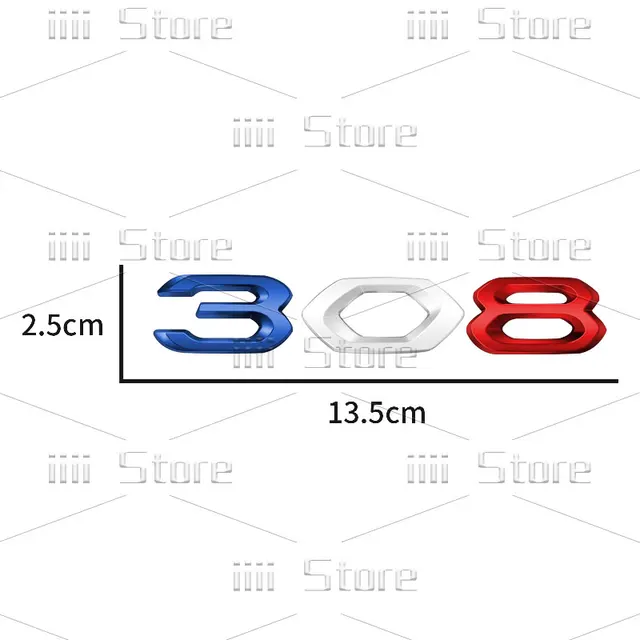 Per Peugeot 208 308 408 508 GT RCZ Emblema Cromato In Metallo 3D Adesivo Per Auto Baule Posteriore Parafango Decalcomania Laterale Accessori Auto 6