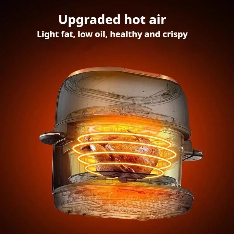 4L Electric Air Fryer Intelligent Oil-free Fryer Household Transparent Visible Freidora De Aire Apparecchi Di Cottura 220V 6