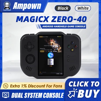 AMPOWN ZERO 40 Video Game Console 4'' IPS Multi-touch Screen Android System A133P Support Wifi Bluetooth Vibration Motor for NDS 1