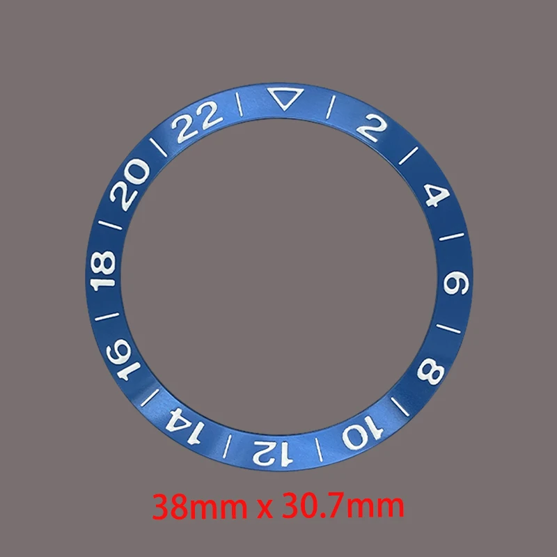 Curved Aluminium Watch Bezel Insert - 38mmx30.7mm