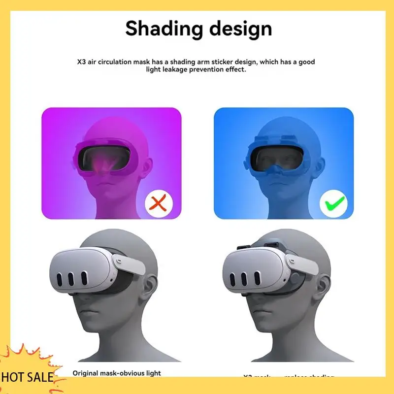 A66Z For Meta Quest 3 Cooling Fan With Facial Interface Relieves Lens Fogging Air Circulation Face Cover For X3 Accessorie