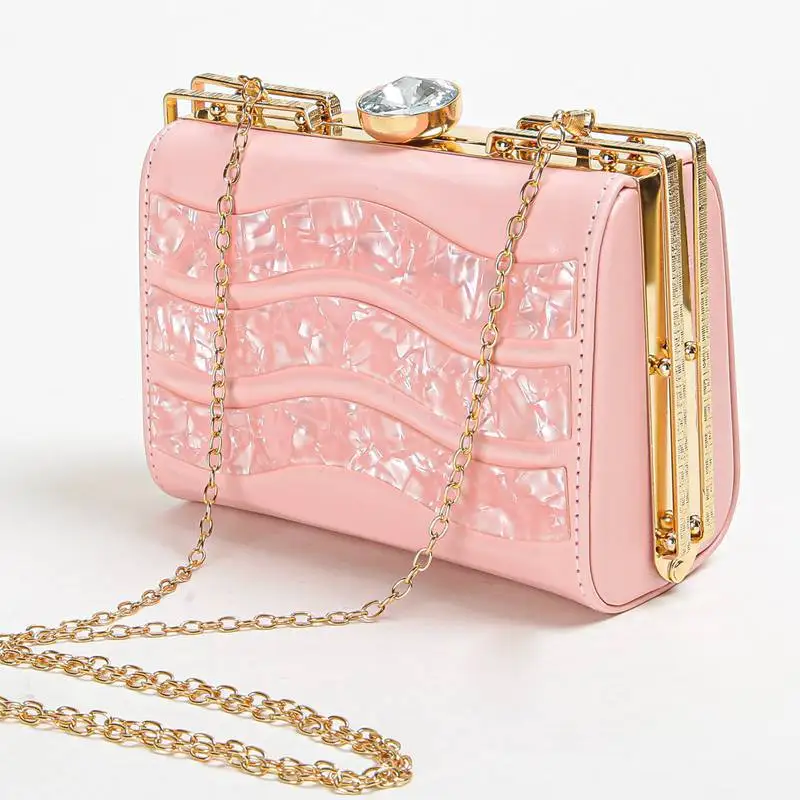 

Fashion Marble Stitching Evening Bag Elegant Solid Color Banquet Bags Luxury Lady Crossbody Chain Bags For Lady Handbag XA465H