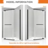 Neo-angle Shower door 38 in. D x 38 in. W x 72 in. H, Tempered Glass with Easy Clean, Frameless Pivot Shower Enclosure 6