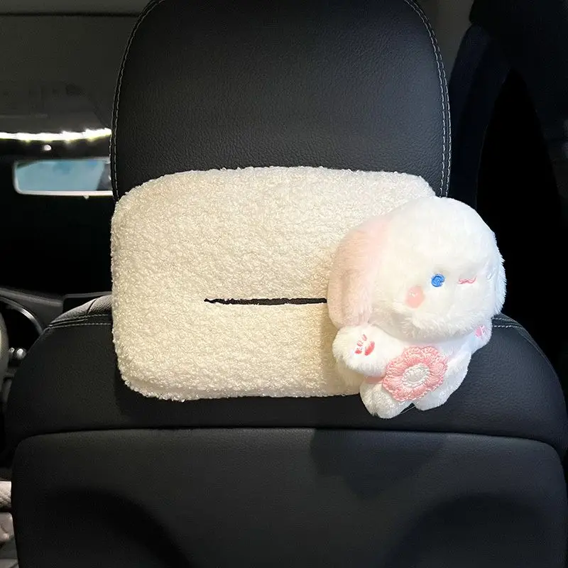 Auto,Appui-tête de voiture en forme de lapin mignon, coussin