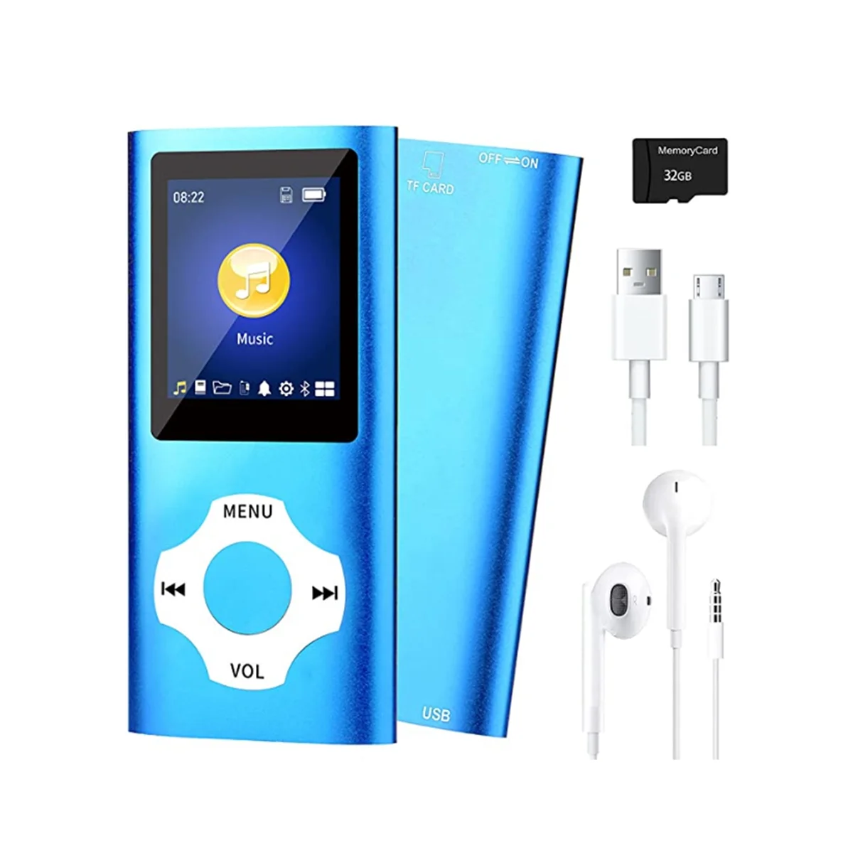 

Mp3-плеер с Bluetooth 5,0, Портативный Hi-Fi музыкальный плеер
