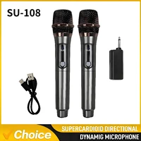108 One to Two Professional Portable Wireless 2.4g Microphone Dynamic LED Display Noise Cancelling Outdoor Stage Singing Karaoke