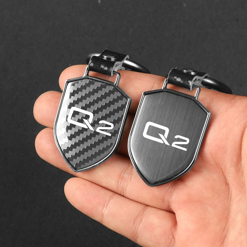 

Новый глянцевый черный чехол из углеродного волокна, автомобильный брелок, модный Деловой Подарок для audi Q2 2015-2023, автомобильные аксессуары