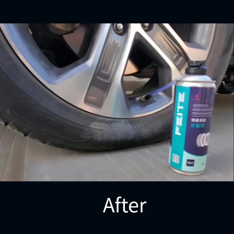 FEITE EV17 Rapid Tire Inflator and Sealant 450ml-Provides Quick Inflation and Puncture Repair, Suitable for Medium-sized Cars