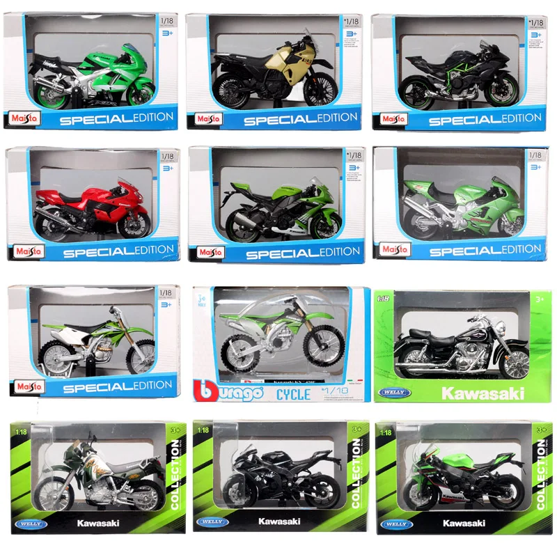 1/18サイズ Maisto 1:18 Kawasaki Ninja ZX6R ZX10R ZX12R ZX14R Motorcycle