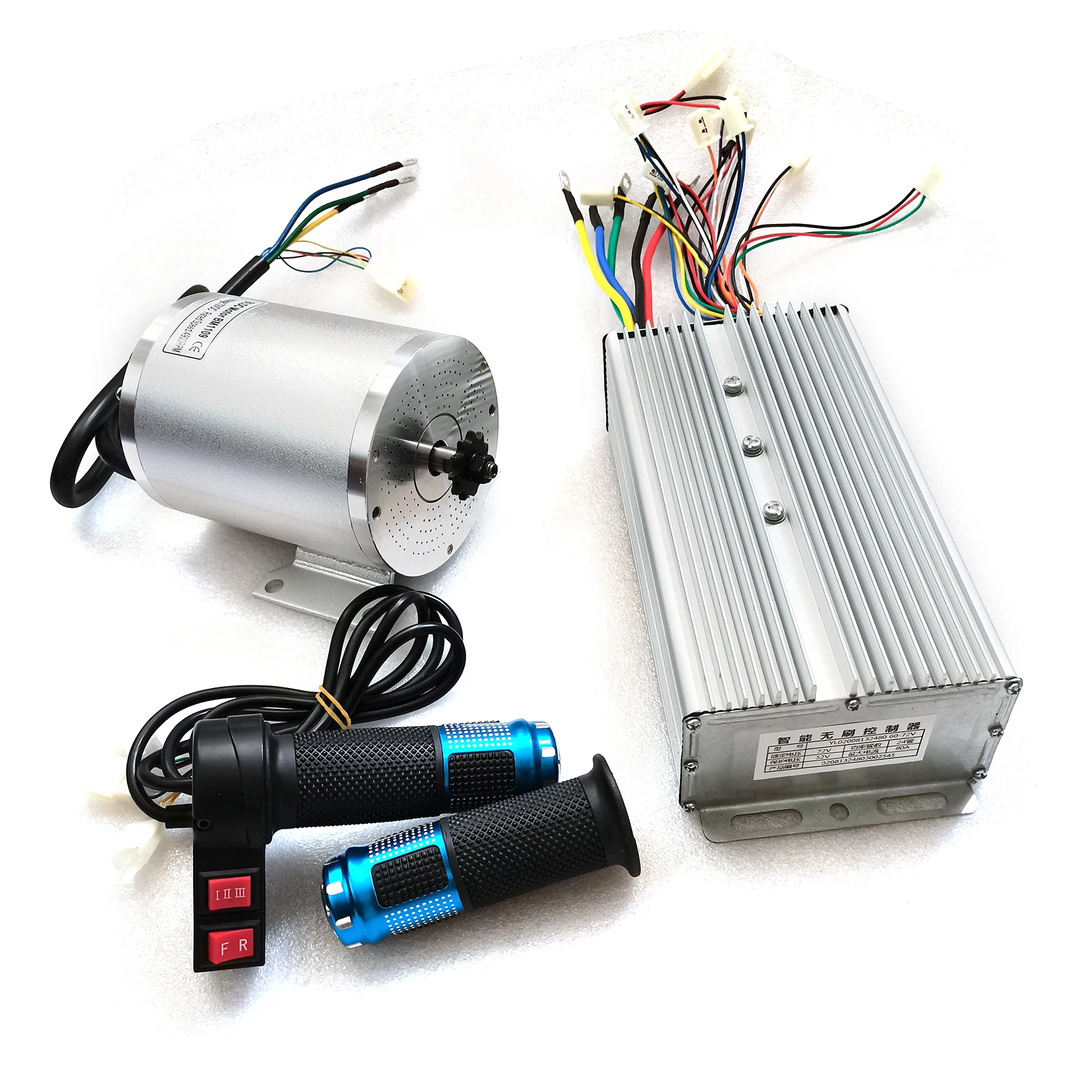 72V 3000W High-speed Brushless Motor Kit with Controller yun yi60v 3000w 2ton driewieler twee snelheid achter alxe controller dc borstelloze motor