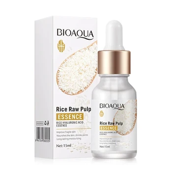 BIOAQUA sérum de pulpe brute de riz acide hyaluronique Essence pour le visage nourrissant hydratant blanchissant Anti-rides sérum soins de la peau du visage