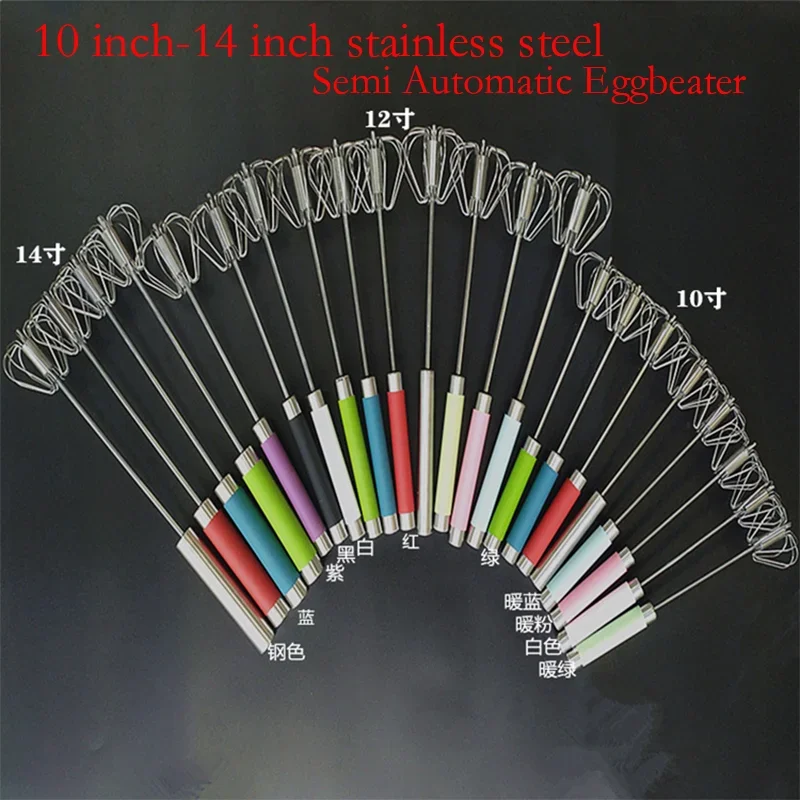 Semi-automatic Egg Beater Egg Whisk Manual Hand Mixer Self Turning Cream Utensils Whisk Manual Mixer Kitchen Gadgets