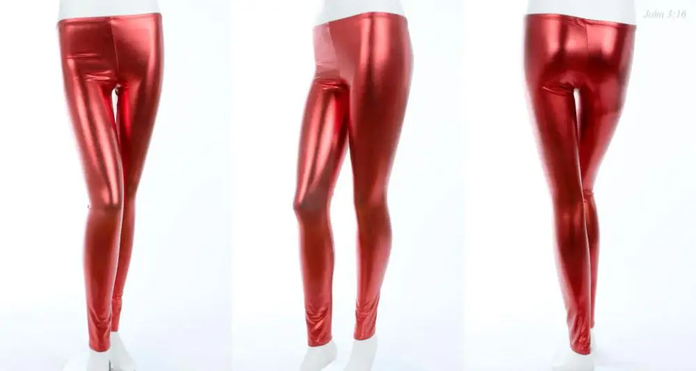 size, cor doce, legging de couro falso,