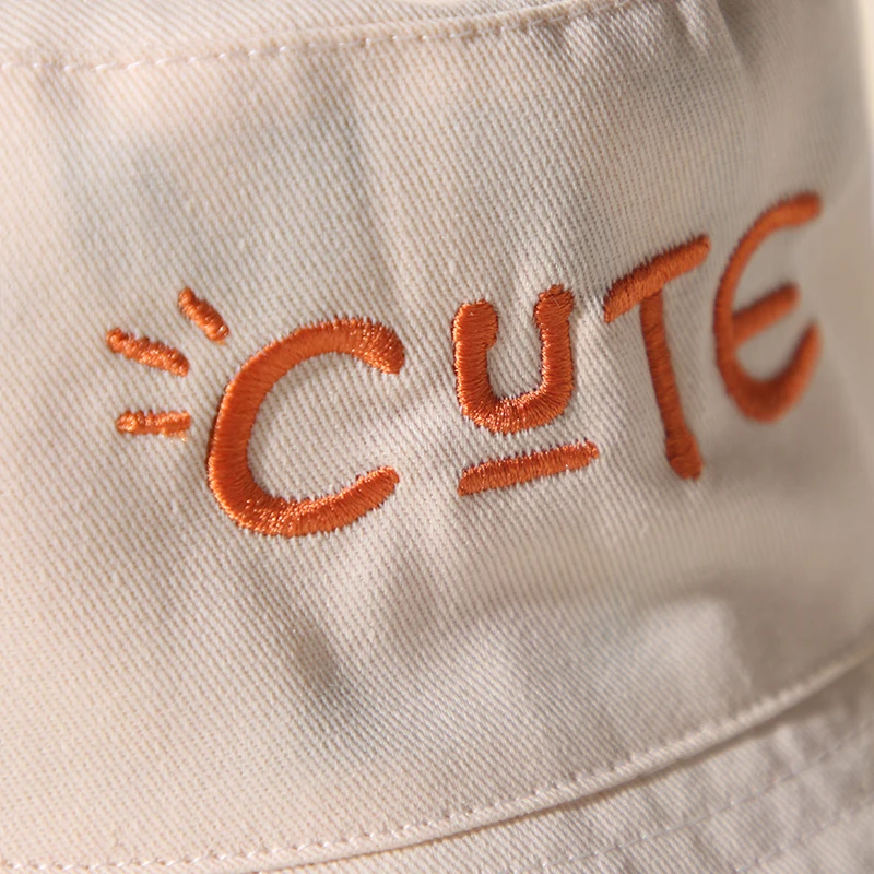 Cute Embroidered Baby Bucket Cap Double Sided Print Kids Panama Sun Hat Summer Children Boy Girl Fisherman Caps baby hat kids bucket hat kids sun hat