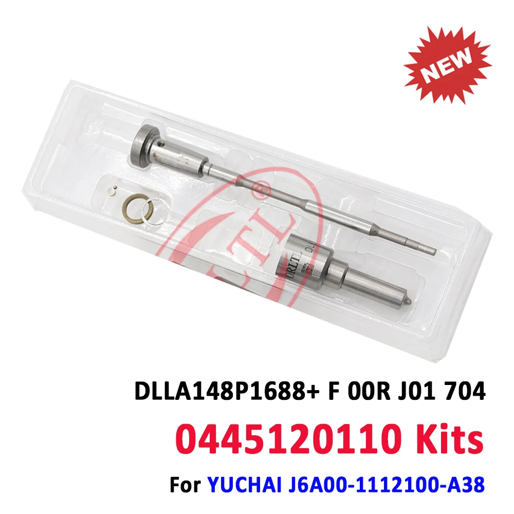 

0445120110 Common Rail Injector Nozzle DLLA148P1688 0433172034 VALVE F00RJ01704 For For YUCHAI 0445120292 Yutong YC4E, YC6J EU4