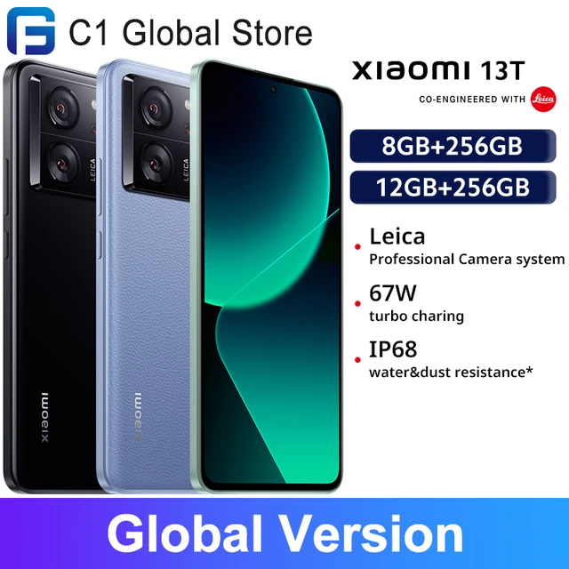 Xiaomi 13T 5G Meadow Green 256GB 8GB RAM Gsm Unlocked Phone Mediatek  Dimensity 8200 Ultra 50MP DISPLAY 6.67 inches, Processor Mediatek Dimensity  8200 Ultra FRONT CAMERA 20MP REAR CAMERA 50MP+50MP+12MP RAM 8GB