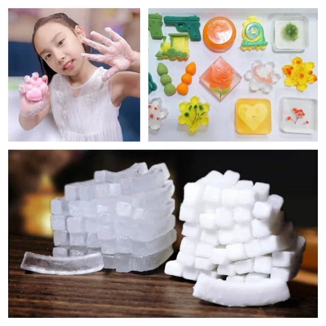 250g/500g/1000g/ bag Natural Coconut Oil Plant Material Transparent Milky White Soap-Base DIY Making Handmade Soap Soap-Base