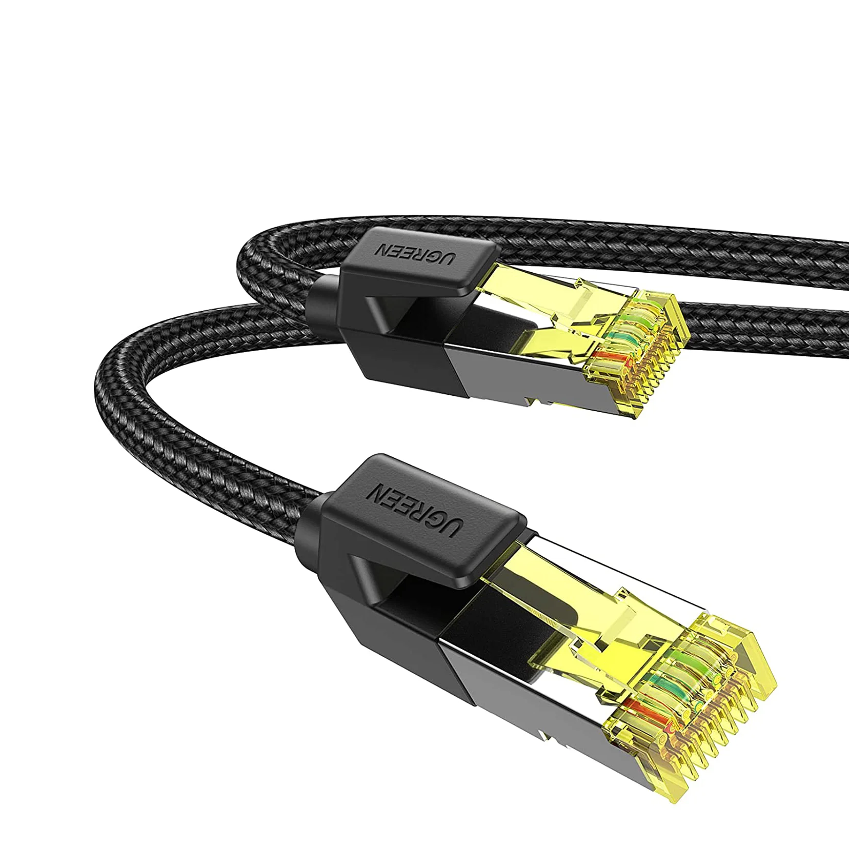 UGREEN Cat 7 이더넷 케이블 고속 브레이디드 인터넷 코드 Cat7 RJ45 차폐형 실내용 헤비듀티 LAN 네트워크 케이블