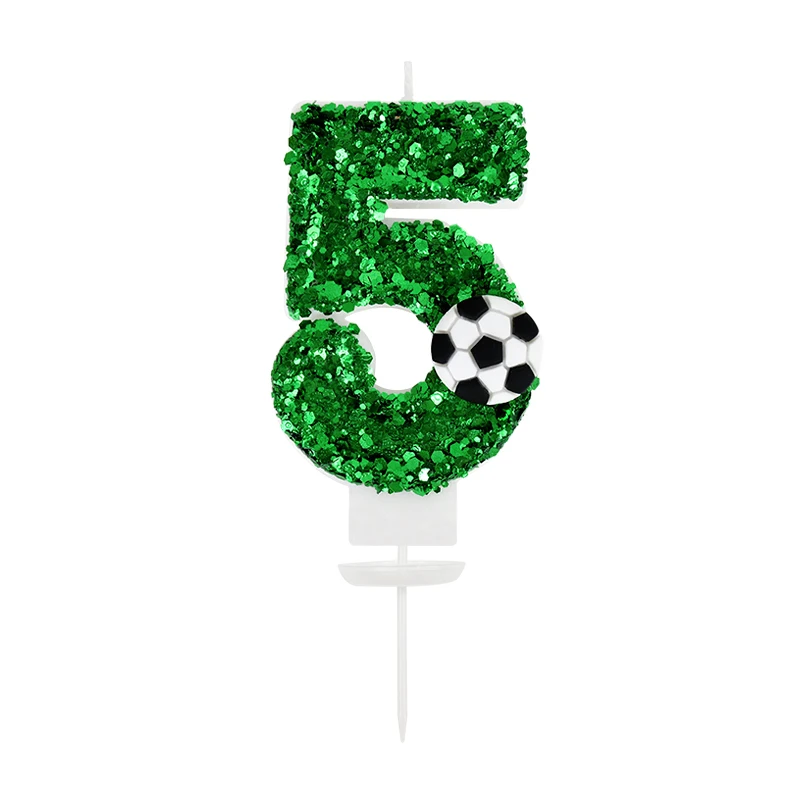 Kids Sports Theme Soccer Cake Candles - Fun Birthday Party Decorations & Cupcake Toppers