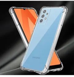Durable Clear Shockproof Silicone TPU Phone Case - Transparent Protection Cover - Galaxy A42 5G (Clear)