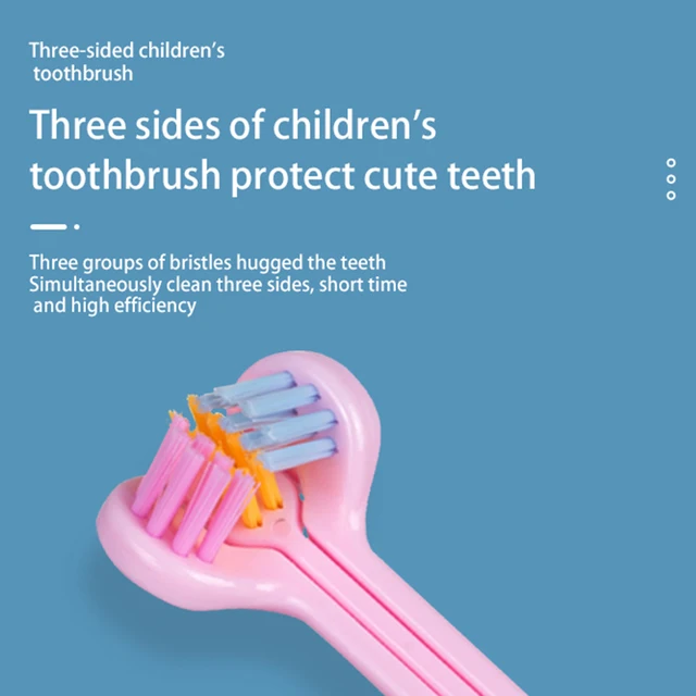 Brosse à dents à poils souples sur trois côtés, 360 degrés, nettoyage buccal en profondeur, pour enfants de 4 à 12 ans – Image 4