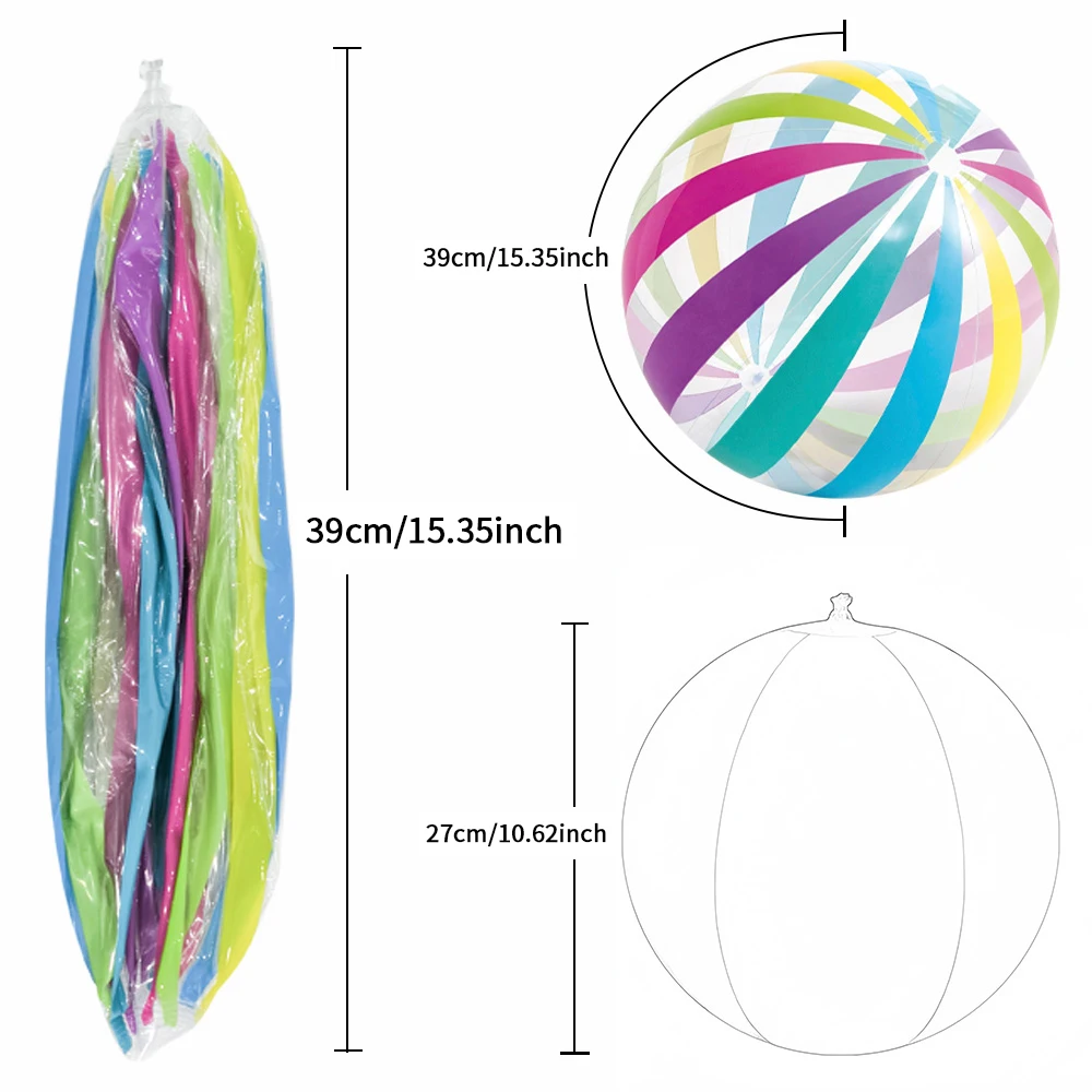 Transparent Colorful Inflatable Beach Ball 2