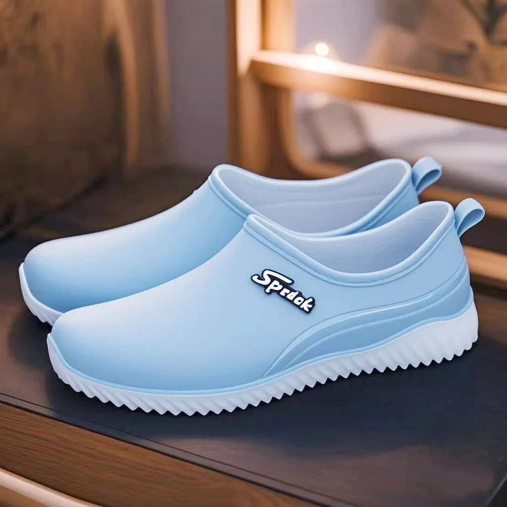 women's plush rain shoes warm waterproof galoshes woman low top rainshoes female chef work shoes ladies green water shoes 2026
