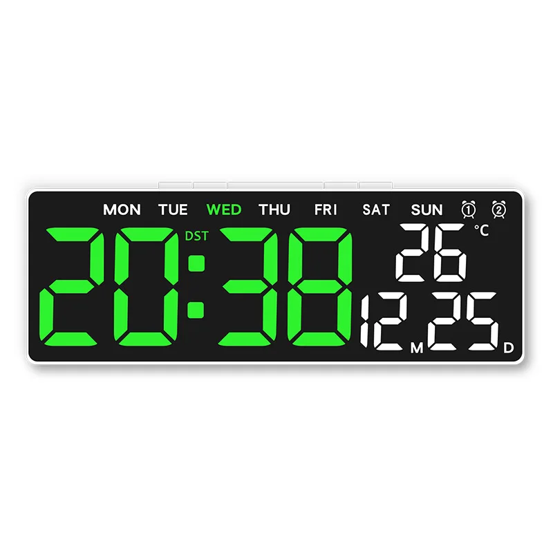 USB Powered LED Digital Alarm Clock with Dual Alarm & Adjustable Brightness