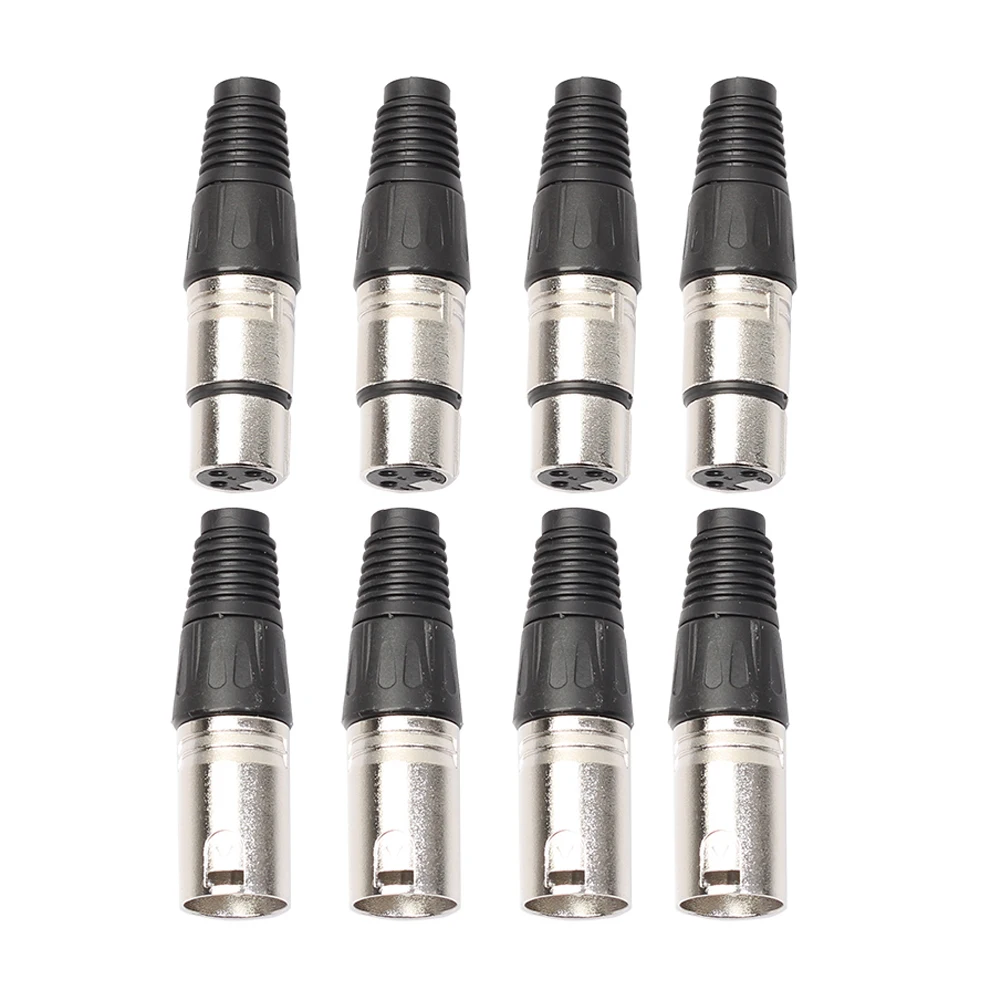8-32PCS 3PIN XLR Connector Male Female MIC Snake Plug Cable Connectors Microphone Audio Cables Plug Connector XLR Adapters