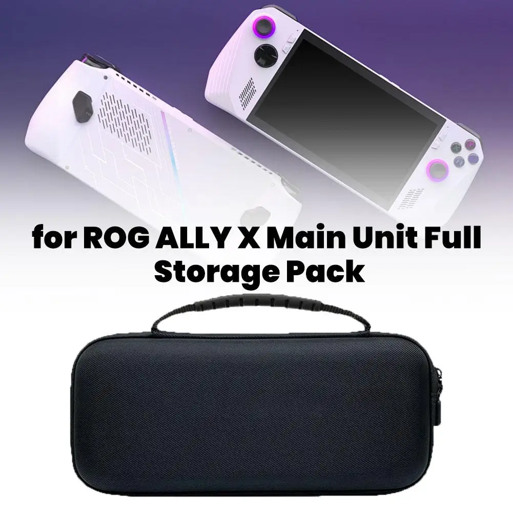 ROG Ally X용 EVA 휴대용 케이스 가방 보호용 수납 파우치 쉘 ROG Ally X 메인 유닛용 풀 수납 가방