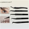 Precise False Lash Tweezers For Eyelash Extension Clip  High Precision Lash Tweezers  for Volume Fans Makeup Tools 1